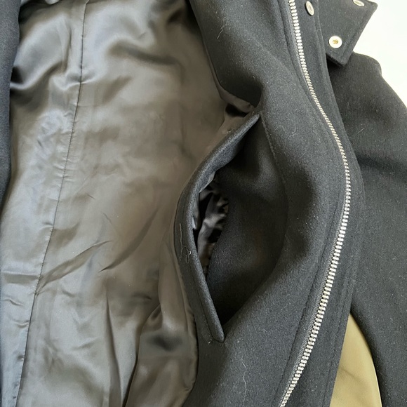 MCM Worldwide Mens Medium Wool Zip Hood Coat New - Picture 14 of 15